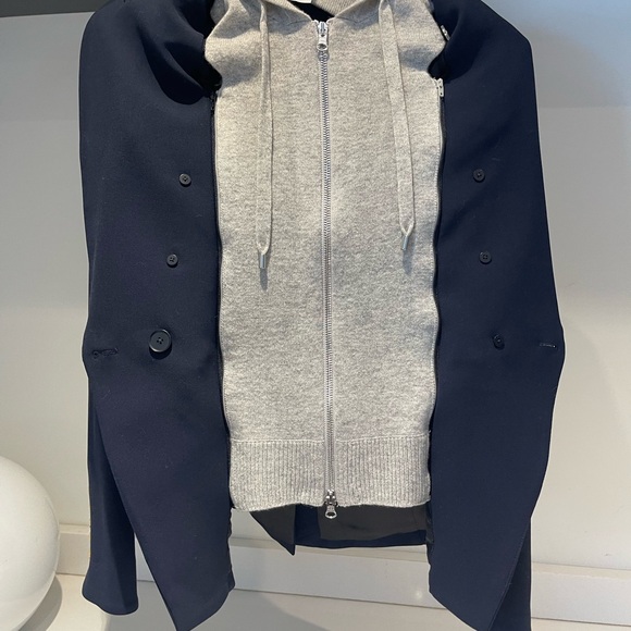 $695 Veronica Beard Miller Dickey Jacket Blazer Navy gold Double Breasted Sz 4 - Picture 9 of 16